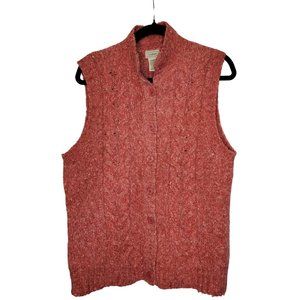 L.L. Bean Women's Large Wool Blend Sweater Vest